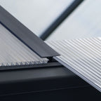 VEIKOUS Kit de serre de jardin en aluminium avec porte verrouillable et fenêtre de toit réglable, gris.