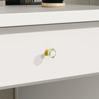 Coiffeuse avec miroir et lampe, table de maquillage et de coiffure avec tabouret.