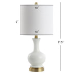 Lampe de table LED Vermont 22 en verre et métal, blanche (lot de 2) par JONATHAN Y
