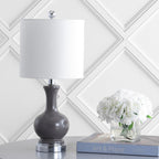 Lampe de table LED Vermont 22 en verre et métal, blanche (lot de 2) par JONATHAN Y