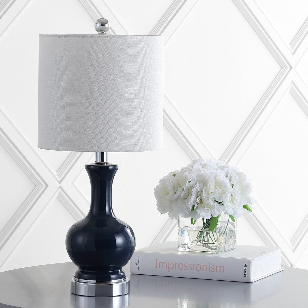 Lampe de table LED Vermont 22 en verre et métal, blanche (lot de 2) par JONATHAN Y