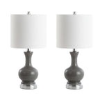 Lampe de table LED Vermont 22 en verre et métal, blanche (lot de 2) par JONATHAN Y