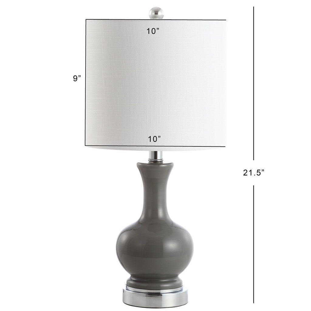 Lampe de table LED Vermont 22 en verre et métal, blanche (lot de 2) par JONATHAN Y