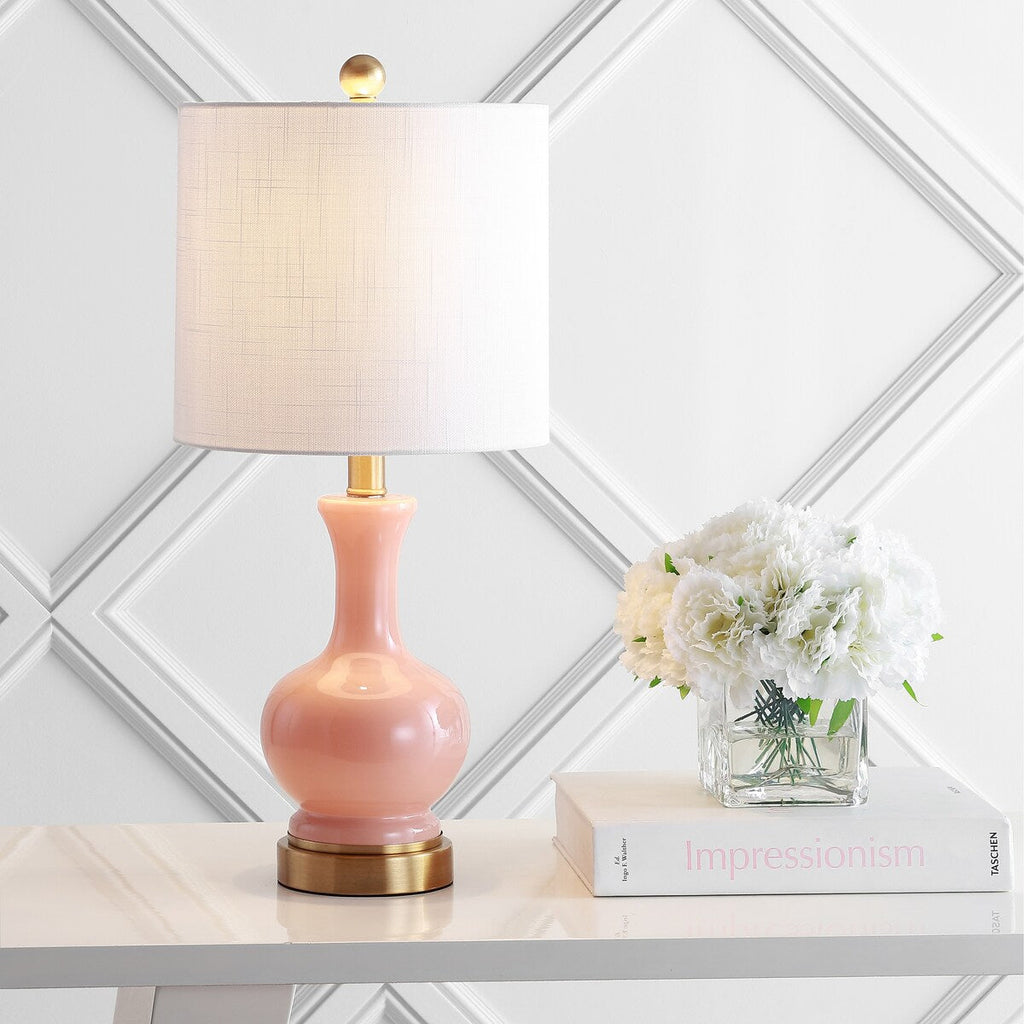 Lampe de table LED Vermont 22 en verre et métal, blanche (lot de 2) par JONATHAN Y