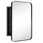 TEHOME WH Armoire à pharmacie encastrée avec cadre, miroir et étagères réglables