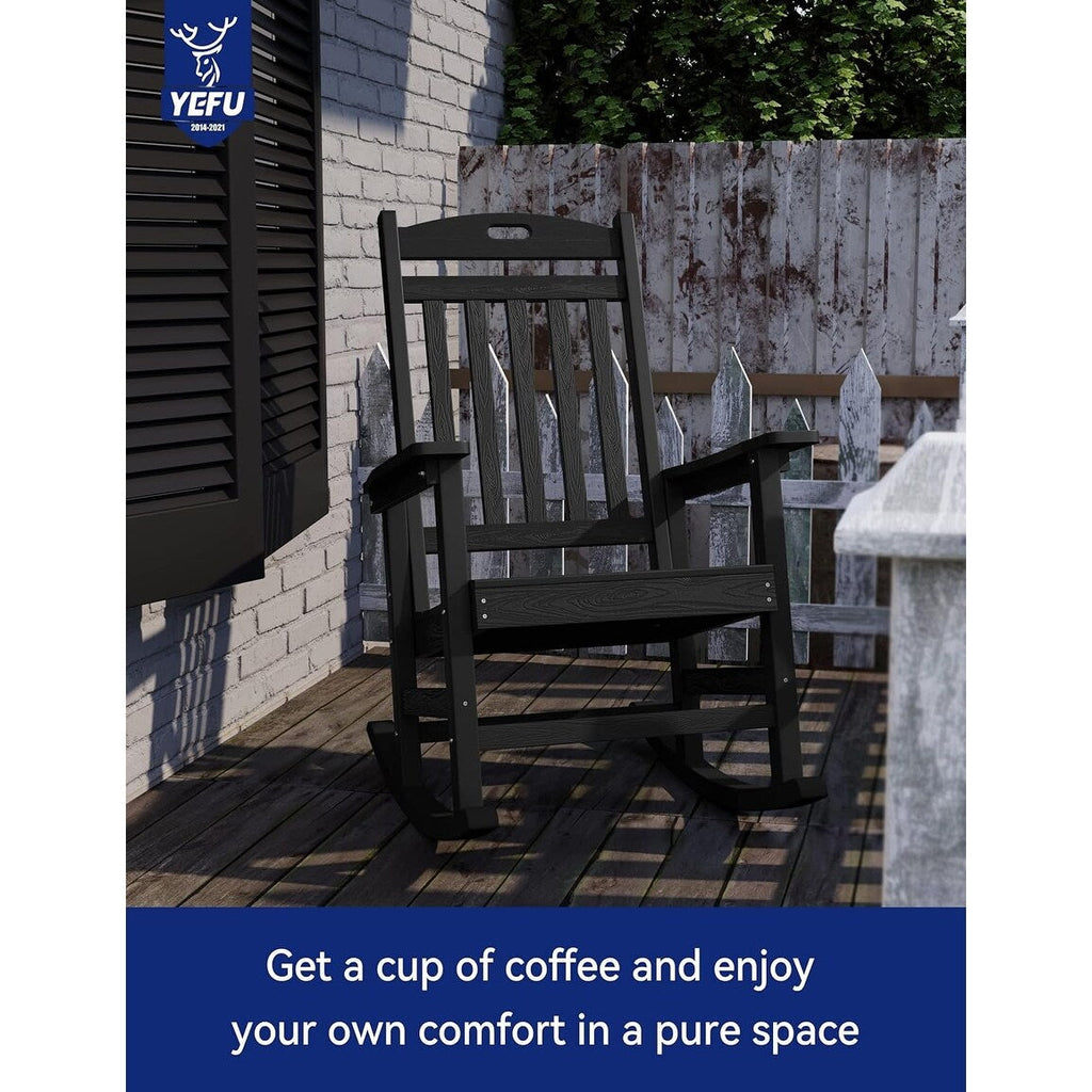 WINSOON Chaise à bascule d'extérieur, résistante aux intempéries, lot de 2