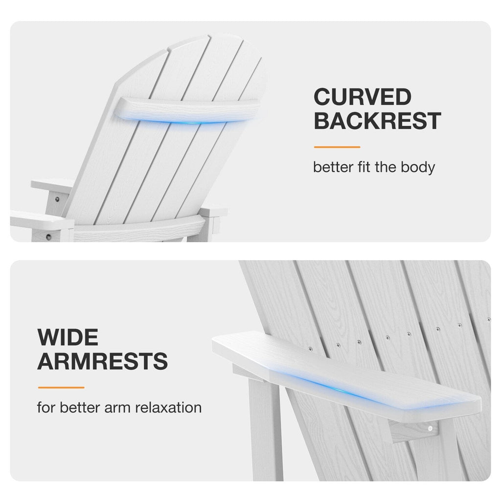 WINSOON Chaise à bascule d'extérieur, résistante aux intempéries, lot de 2