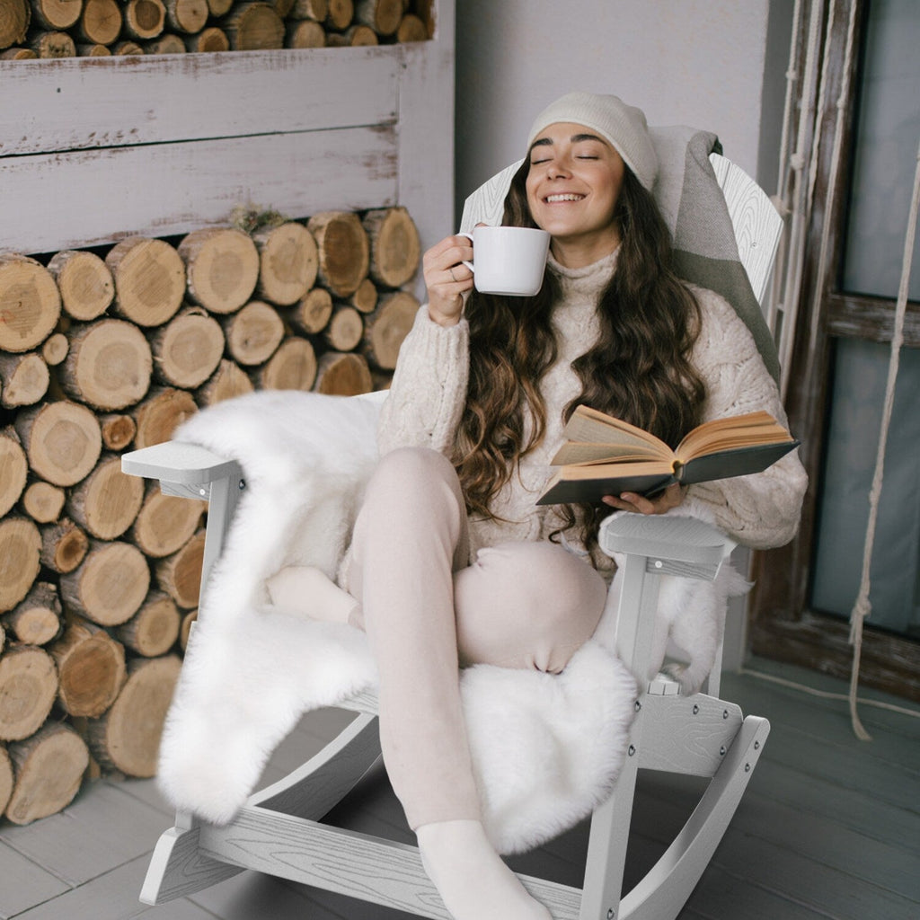 WINSOON Chaise à bascule d'extérieur, résistante aux intempéries, lot de 2