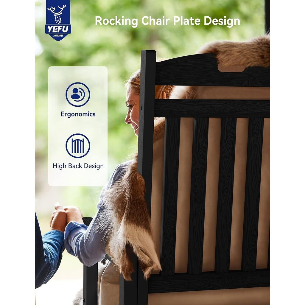 WINSOON Chaise à bascule d'extérieur, résistante aux intempéries, lot de 2