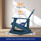 WINSOON Chaise à bascule d'extérieur, résistante aux intempéries, lot de 2