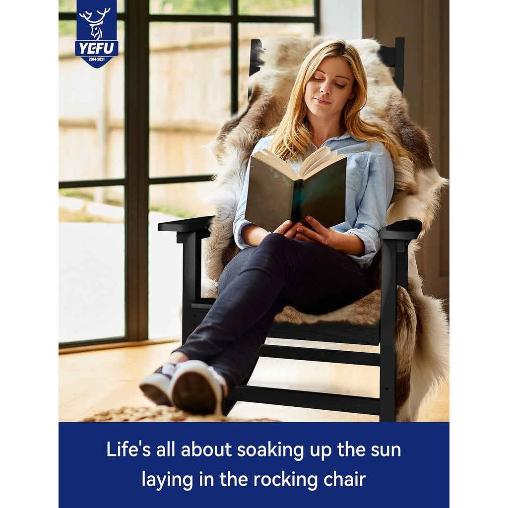 WINSOON Chaise à bascule d'extérieur, résistante aux intempéries, lot de 2