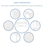 Ensemble de conversation 4 pièces en osier pour patio