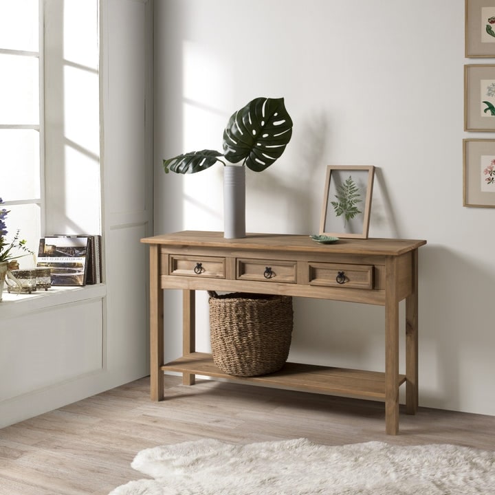 Console d'entrée en bois avec 3 tiroirs Corona | Furniture Dash - N/A
