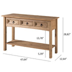 Console d'entrée en bois avec 3 tiroirs Corona | Furniture Dash - N/A