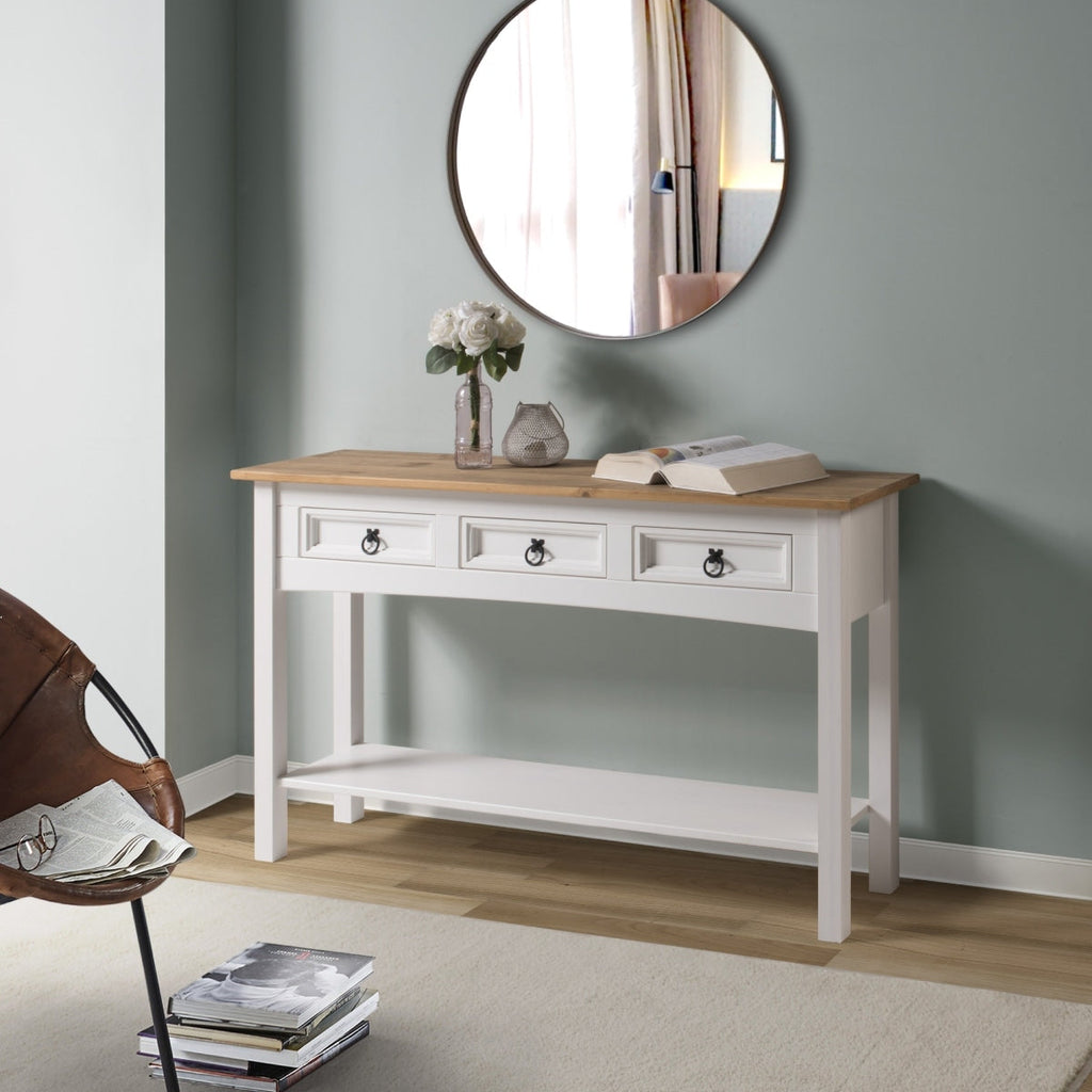 Console d'entrée en bois avec 3 tiroirs Corona | Furniture Dash - N/A