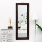 Grand miroir mural en bois rustique style farmhouse - 65x24