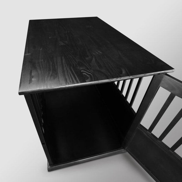 Table d'appoint en bois pour panier pour animaux de compagnie avec porte verrouillable