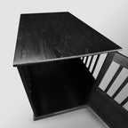 Table d'appoint en bois pour panier pour animaux de compagnie avec porte verrouillable