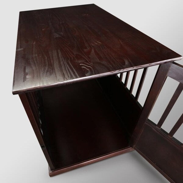 Table d'appoint en bois pour panier pour animaux de compagnie avec porte verrouillable