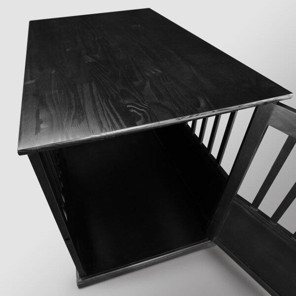 Table d'appoint en bois pour panier pour animaux de compagnie avec porte verrouillable