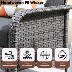 Ensemble de meubles de jardin d'extérieur XIZZI 4 pièces pour conversation avec table