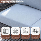 Ensemble de meubles de jardin d'extérieur XIZZI 4 pièces pour conversation avec table