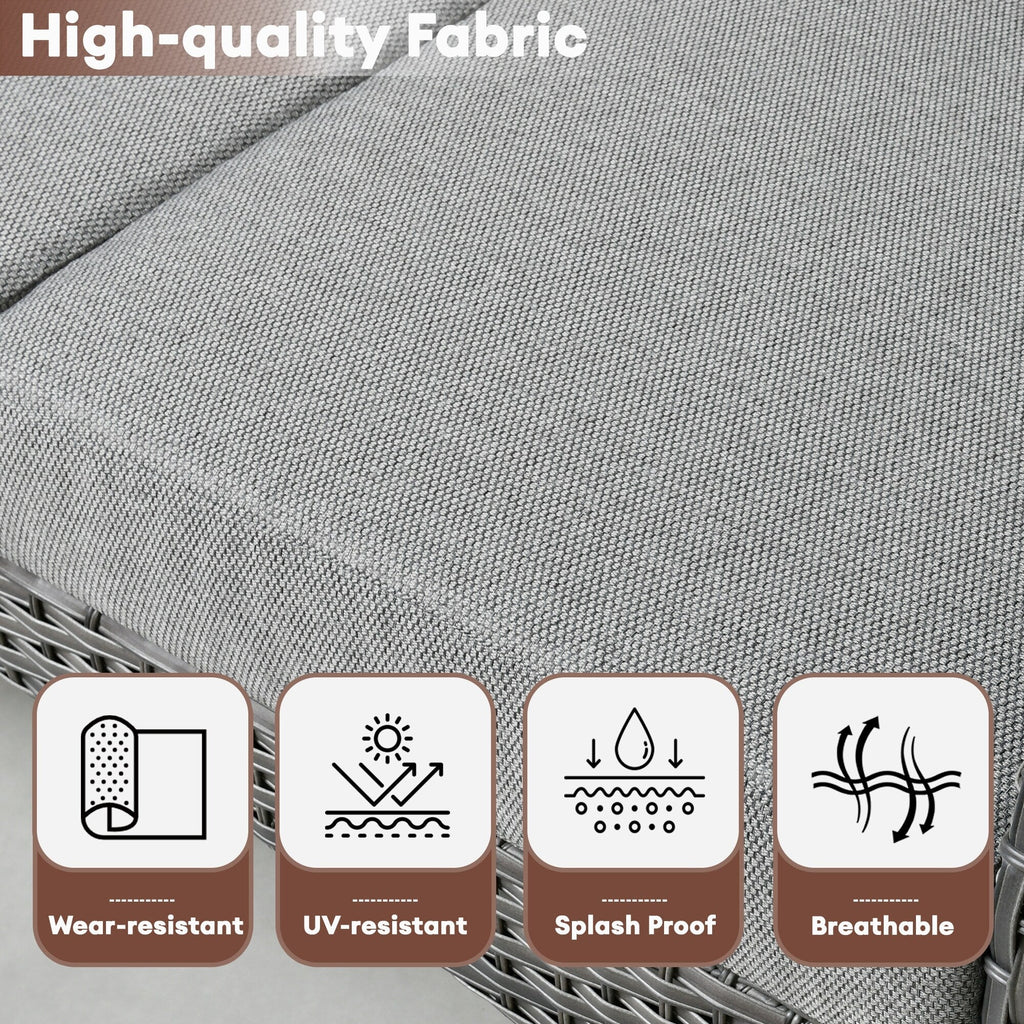 Ensemble de meubles de jardin d'extérieur XIZZI 4 pièces pour conversation avec table