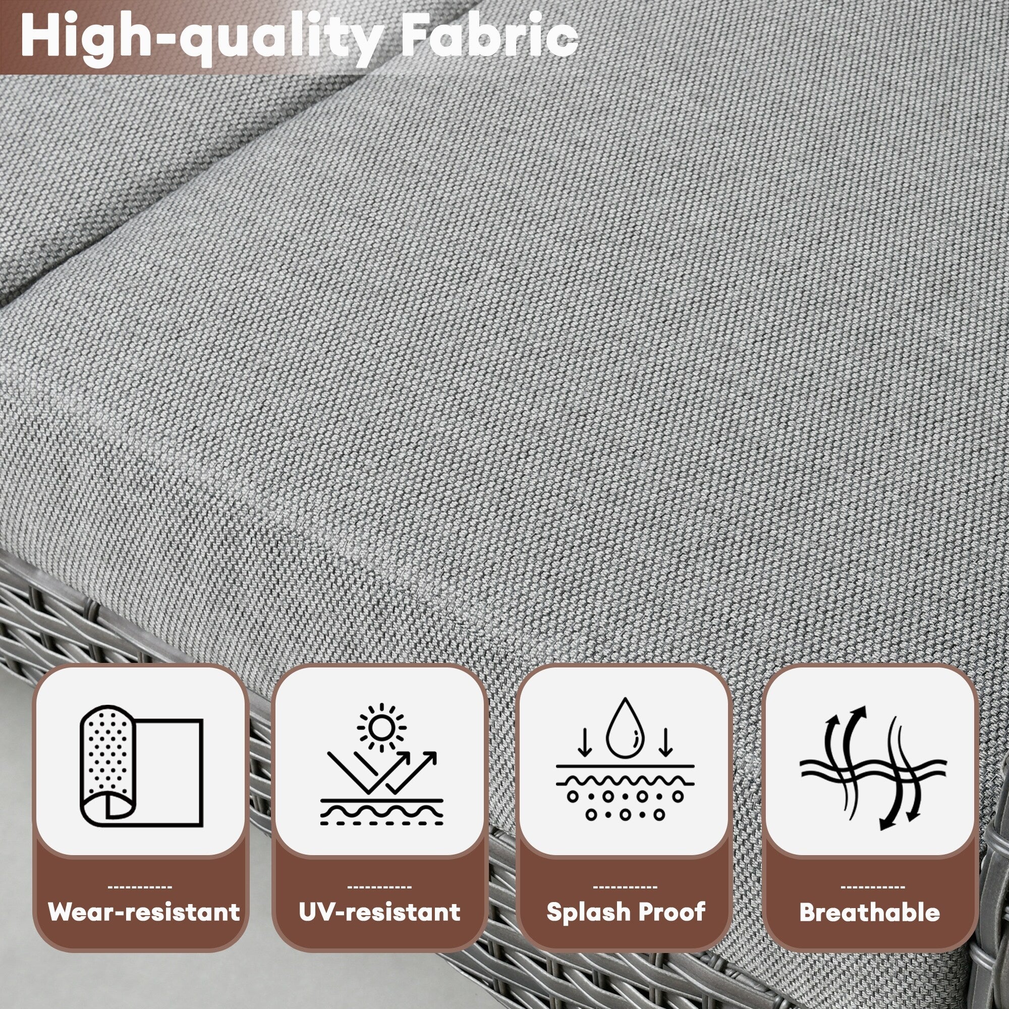 Ensemble de meubles de jardin d'extérieur XIZZI 4 pièces pour conversation avec table