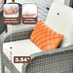 Ensemble de meubles de jardin d'extérieur XIZZI 4 pièces pour conversation avec table