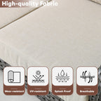 Ensemble de meubles de jardin d'extérieur XIZZI 4 pièces pour conversation avec table