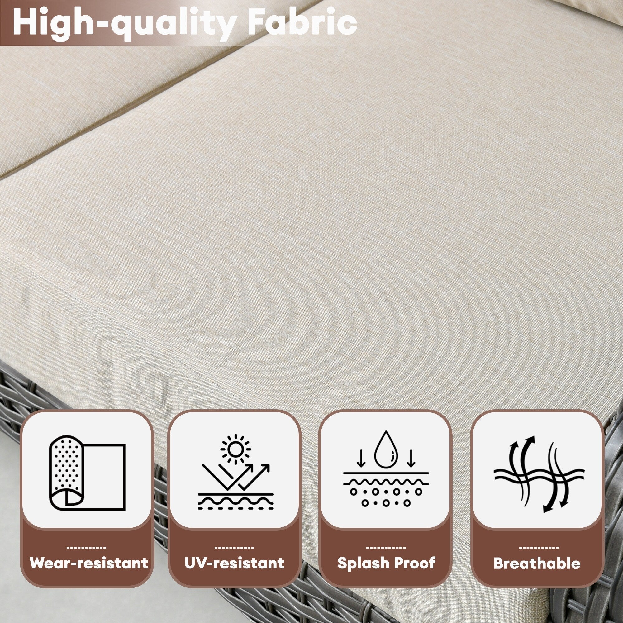 Ensemble de meubles de jardin d'extérieur XIZZI 4 pièces pour conversation avec table