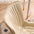 Lot de 2 chaises de salle à manger modernes en cuir capitonné sans accoudoirs