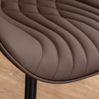 Lot de 2 chaises de salle à manger modernes en cuir capitonné sans accoudoirs