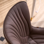 Lot de 2 chaises de salle à manger modernes en cuir capitonné sans accoudoirs