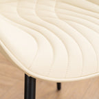 Lot de 2 chaises de salle à manger modernes en cuir capitonné sans accoudoirs