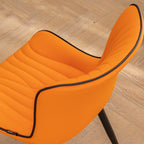 Lot de 2 chaises de salle à manger modernes en cuir capitonné sans accoudoirs