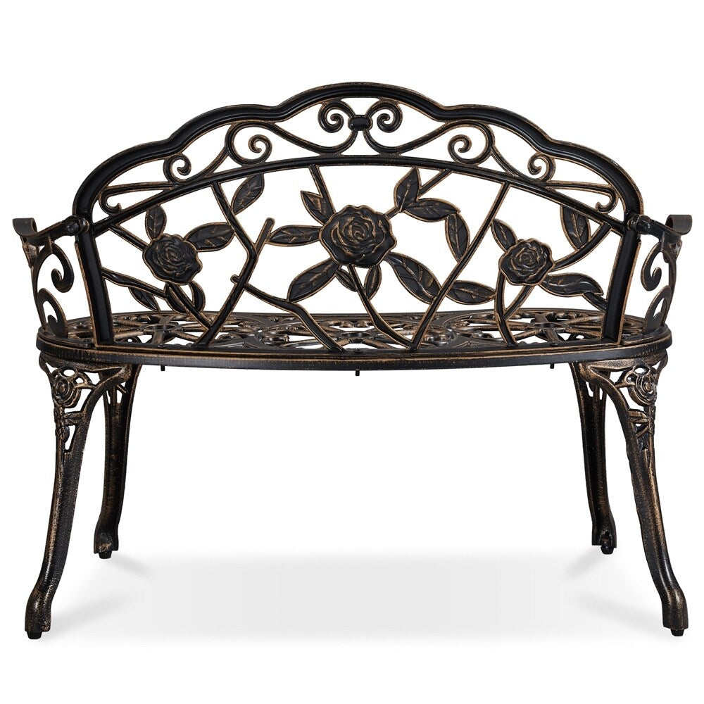 Banc d'extérieur en métal Yaheetech pour terrasse, parc ou jardin - Non applicable