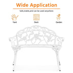 Banc d'extérieur en métal Yaheetech pour terrasse, parc ou jardin - Non applicable