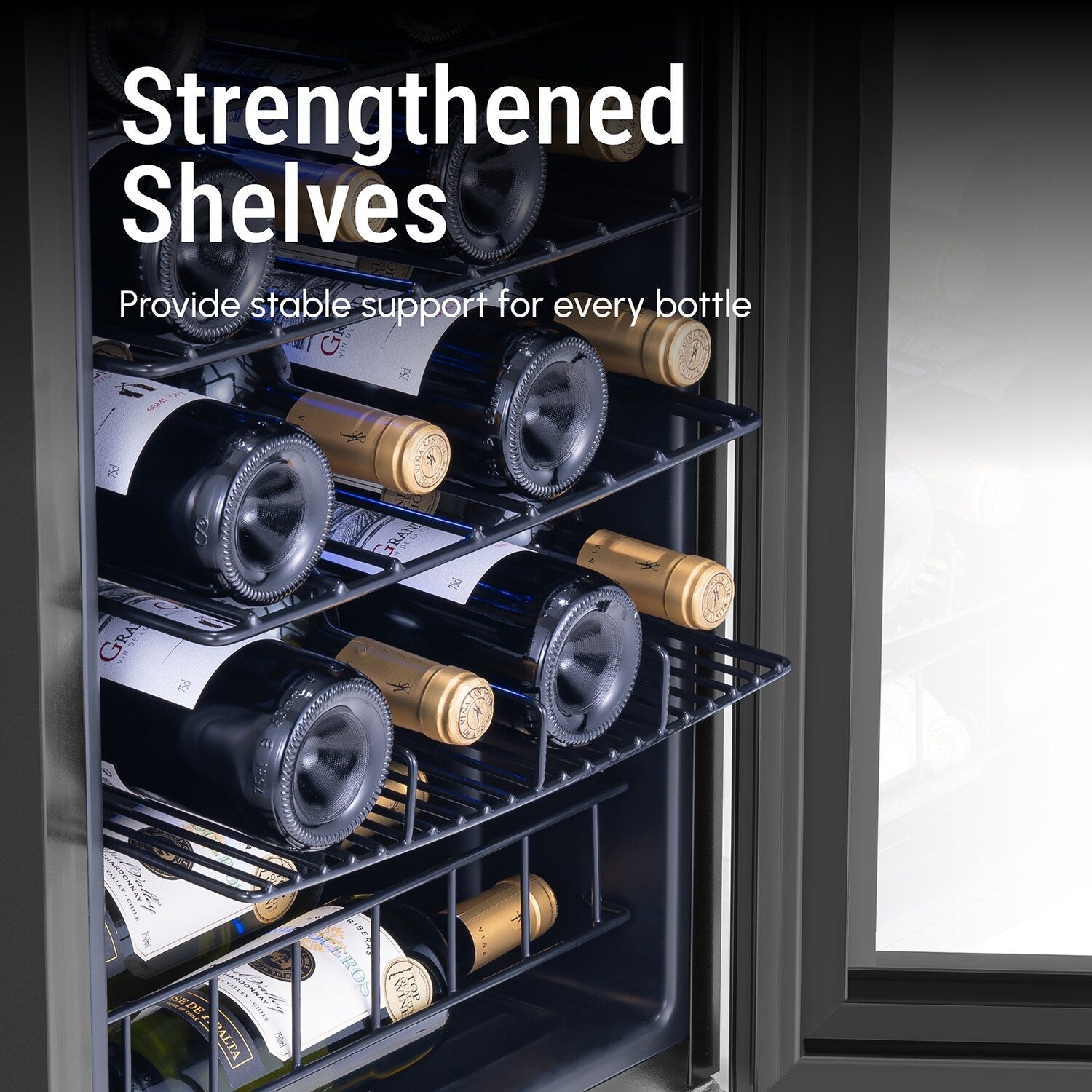 Réfrigérateur à vin/boissons de 43 cm (17 pouces), 20 bouteilles, autoportant, contrôle numérique de la température