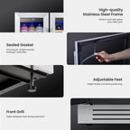 Réfrigérateur à vin/boissons de 60 cm, 20 bouteilles/60 canettes, double zone - 60 cm