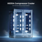 Réfrigérateur à vin/boissons de 60 cm, 20 bouteilles/60 canettes, double zone - 60 cm