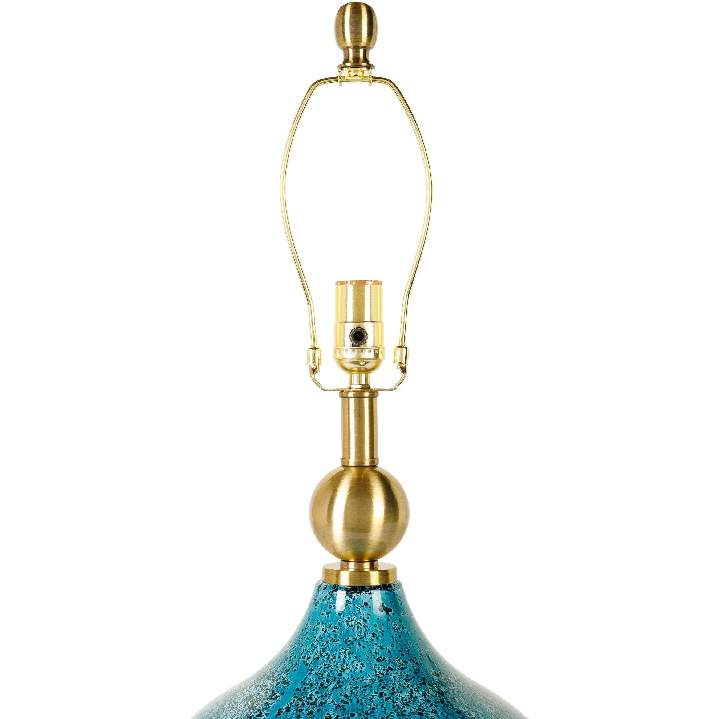 Lampe de table Zayaan en verre peint en forme de gourde