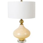 Lampe de table Zayaan en verre peint en forme de gourde