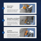 Fauteuil inclinable massant zéro gravité avec massage complet du corps, chauffage et audio Bluetooth intégré