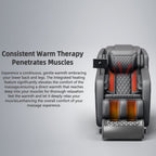Fauteuil inclinable massant zéro gravité avec massage complet du corps, chauffage et audio Bluetooth intégré