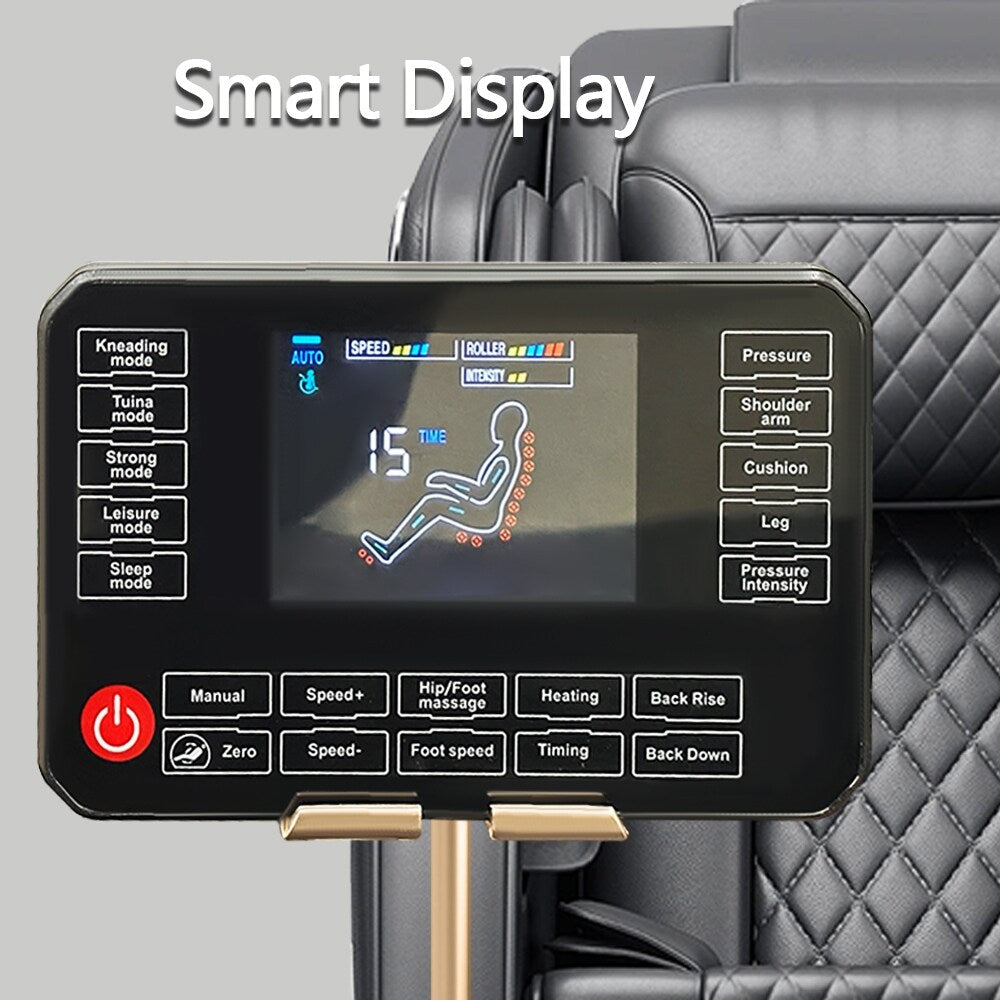 Fauteuil inclinable massant zéro gravité avec massage complet du corps, chauffage et audio Bluetooth intégré