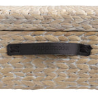 happimess Coffre de rangement sous lit en jonc et bois avec roulettes et poignées