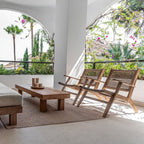 Fauteuil de salon en acacia