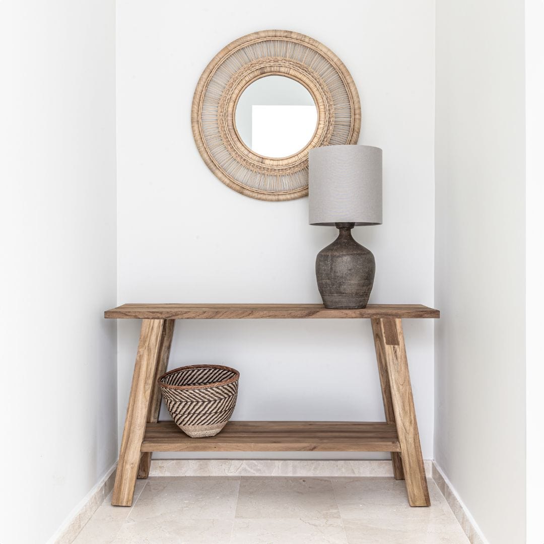 Lampe de table en argile vieillie