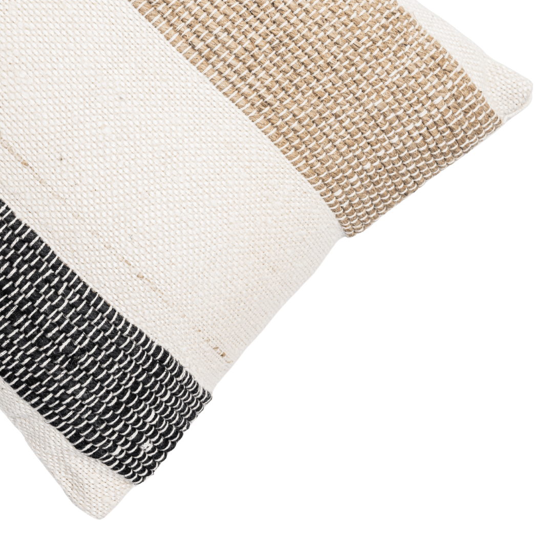 Coussin rectangulaire Amaira à rayures horizontales | 60x40cm